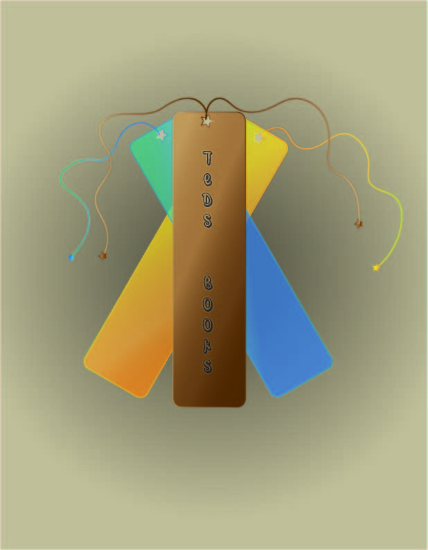 bookstore logo with bookmarks